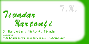 tivadar martonfi business card