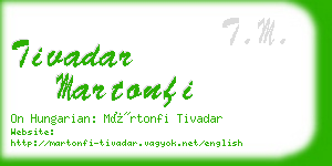 tivadar martonfi business card